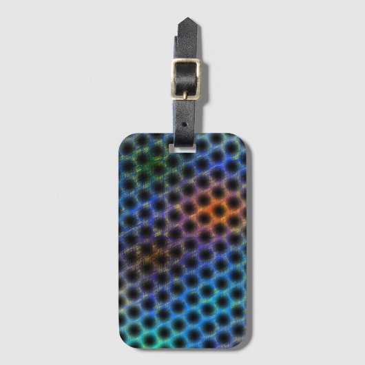 Kleurrijk gedragen met zwarte polka stippen. bagagelabel (Voorkant (verticaal))