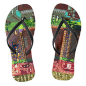 Kleurrijk Gedrukte Printplaat Persoonlijke Geeky Teenslippers (Voetbed)