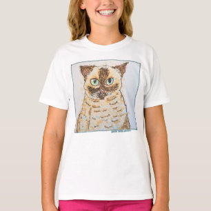 Kleurrijk Gedurende Kat Portret T-shirt