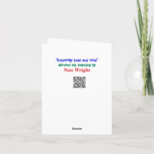 Kleurrijk gedurfde en levendige verjaardag kaart (Achterkant)