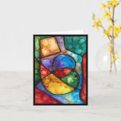 Kleurrijk gedurfde en levendige verjaardag kaart (Gele Bloem)