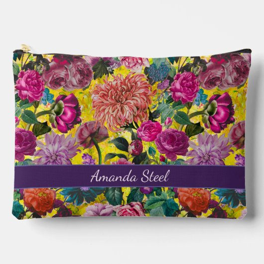  kleurrijk geel Floral monogram Etui (Voorkant)