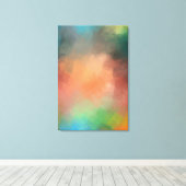 Kleurrijk Geel Groen Rood Blauw Moderne Abstracte  Canvas Afdruk (Insitu (Houten vloer))