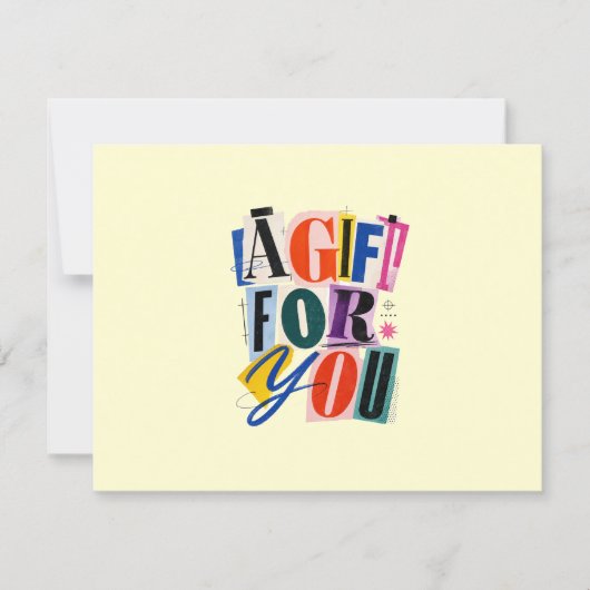 Kleurrijk Geel Zakelijk Cadeaubon (Voorkant)