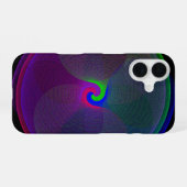 Kleurrijk gefuseerd geometrisch iPhone 16 hoesje (Achterkant horizontaal)