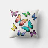 Kleurrijk geheugen van Morpho Blue Rainbow Butterf Kussen (Achterkant)