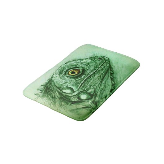 Kleurrijk geïllustreerd badmat - Iguana (Gekanteld)
