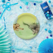 Kleurrijk, geïllustreerd papieren bord - Chase (Feest)