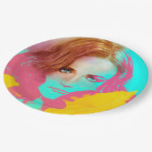 Kleurrijk geïllustreerd papieren bord - Intense (Gekanteld)