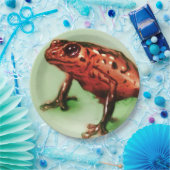 Kleurrijk geïllustreerd papieren bord - Kikker (Feest)