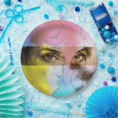 Kleurrijk, geïllustreerd papieren bord - Zelden (Feest)