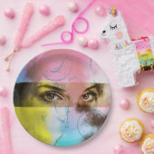 Kleurrijk, geïllustreerd papieren bord - Zelden (Feest)