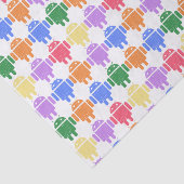 Kleurrijk geïllustreerd robotpatroon tissuepapier (Detail)