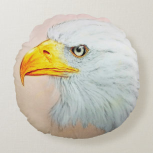 Kleurrijk geïllustreerd rond kussen - Eagle