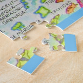 Kleurrijk geïllustreerde eilanden legpuzzel (Zijkant)