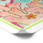 Kleurrijk geïllustreerde eilanden Print (Hoek)