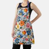 Kleurrijk geïnspireerd bloemmotief schort (Insitu)