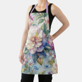 Kleurrijk  geïnspireerd bloemmotief schort (Insitu)