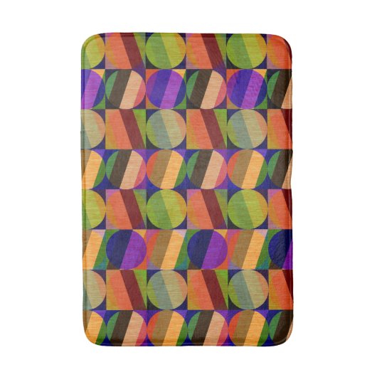 Kleurrijk geïnspireerd patroon badmat (Voorkant Verticaal)