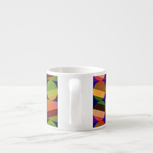 Kleurrijk  geïnspireerd patroon espresso kop (Achterkant)