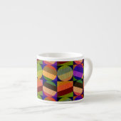 Kleurrijk  geïnspireerd patroon espresso kop (Voorkant rechts)