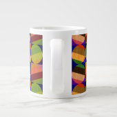 Kleurrijk  geïnspireerd patroon grote koffiekop (Achterkant)