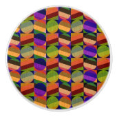 Kleurrijk  geïnspireerd patroon keramische knop (Voorkant)