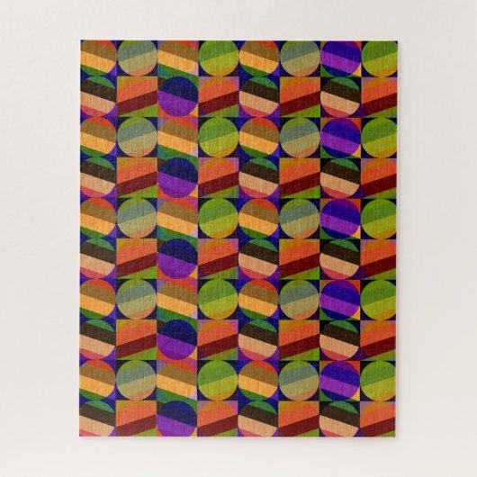 Kleurrijk  geïnspireerd patroon legpuzzel (Verticaal)