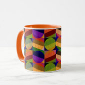 Kleurrijk  geïnspireerd patroon mok (Voorkant links)