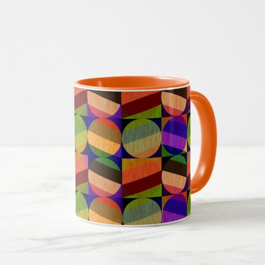 Kleurrijk  geïnspireerd patroon mok (Voorkant rechts)