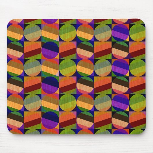 Kleurrijk  geïnspireerd patroon muismat (Voorkant)
