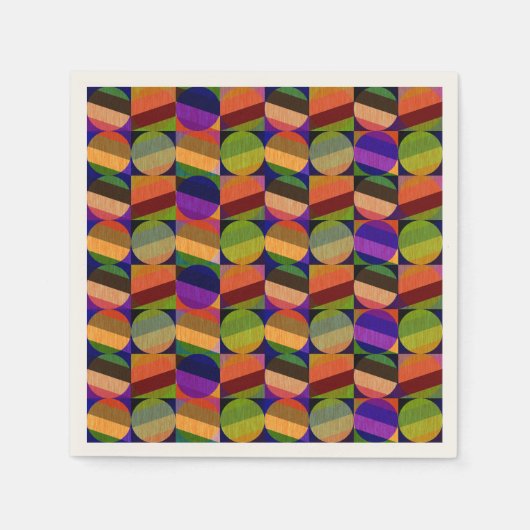 Kleurrijk  geïnspireerd patroon servet (Voorkant)