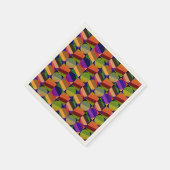 Kleurrijk  geïnspireerd patroon servet (Hoek)