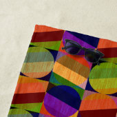 Kleurrijk  geïnspireerd patroon strandlaken (In situ)