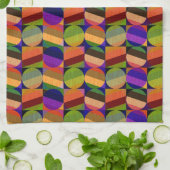 Kleurrijk geïnspireerd patroon theedoek (Gevouwen)