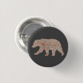 Kleurrijk gekleurd Beer Ronde Button 3,2 Cm (Voorkant /achterkant)
