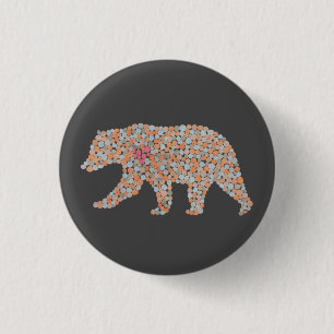 Kleurrijk gekleurd Beer Ronde Button 3,2 Cm