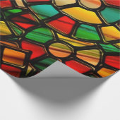 kleurrijk gekleurd glas cadeaupapier (Hoek)