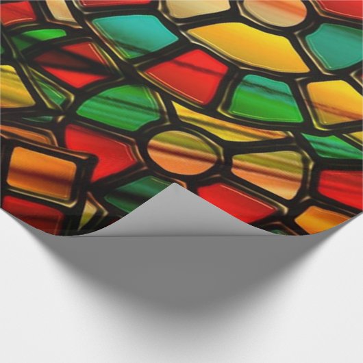 kleurrijk gekleurd glas cadeaupapier (Hoek)