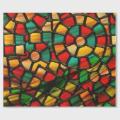 kleurrijk gekleurd glas cadeaupapier (Vlak)