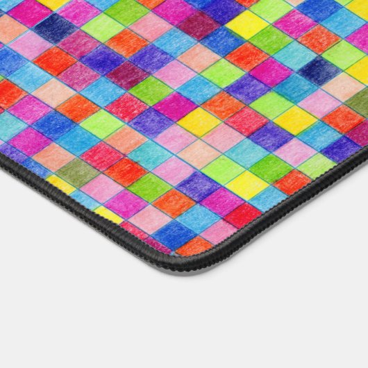 Kleurrijk gekleurd in vierkant patroon voor grafis bureaumat (Hoek)