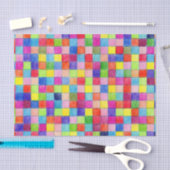 Kleurrijk gekleurd papieren vierkantspapier tissuepapier (Craft)