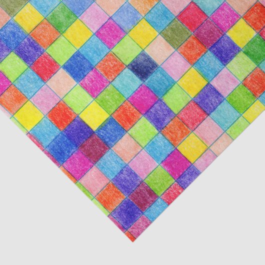 Kleurrijk gekleurd papieren vierkantspapier tissuepapier (Detail)