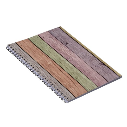 Kleurrijk gekleurd weed hout notitieboek (Rechterzijde)