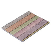Kleurrijk gekleurd weed hout notitieboek (Linkerzijde)