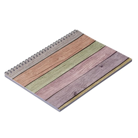 Kleurrijk gekleurd weed hout notitieboek (Linkerzijde)