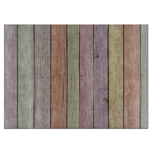 Kleurrijk gekleurd weed hout snijplank (Voorkant)