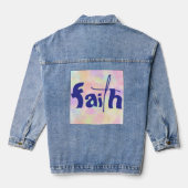 kleurrijk geloof denim jacket (Achterkant)