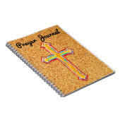 Kleurrijk Geloof Kruis Geel Gebed Journaal Notitieboek (Rechterzijde)