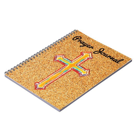 Kleurrijk Geloof Kruis Geel Gebed Journaal Notitieboek (Linkerzijde)